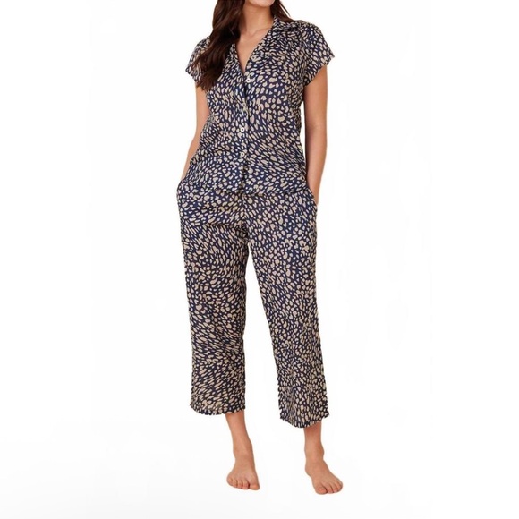 the cats pajamas Collette Voile Capri Pajama Set Size Medium - Picture 1 of 16